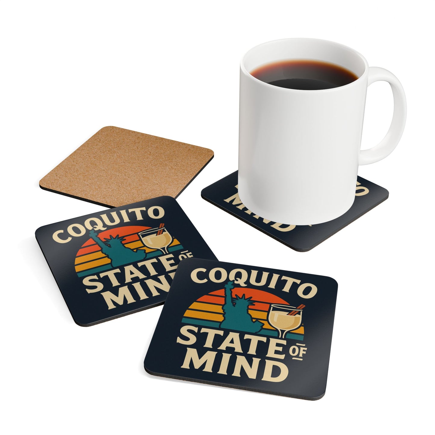 Coquito State of Mind – 4 Piece Coaster Set