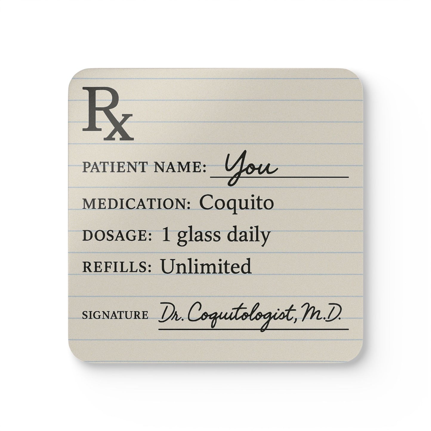 Coquito Prescription – 4 Piece Coaster Set