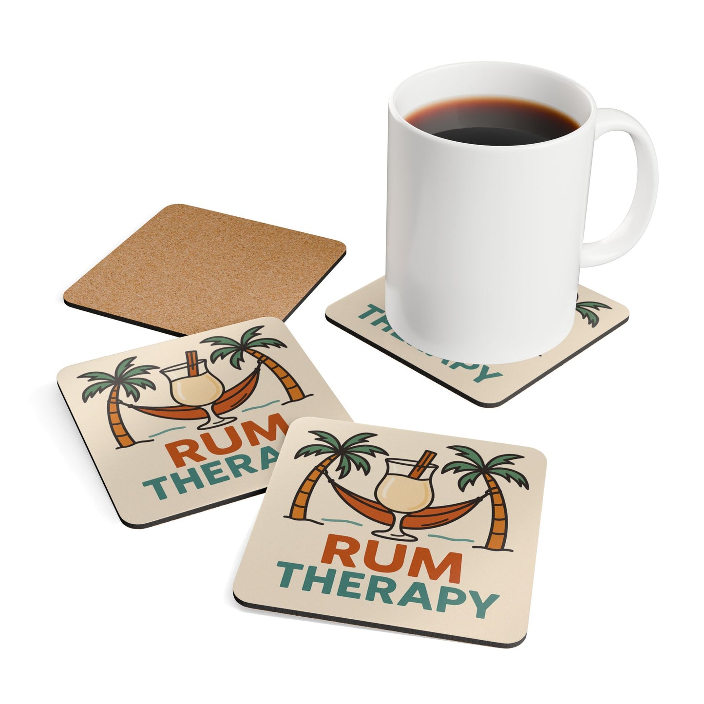 Rum Therapy – 4 Piece Coaster Set