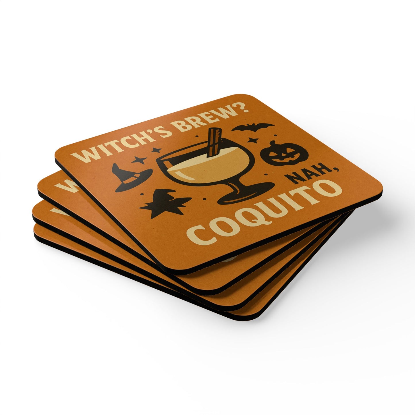 Witch’s Brew? Nah, Coquito – 4 Piece Coaster Set