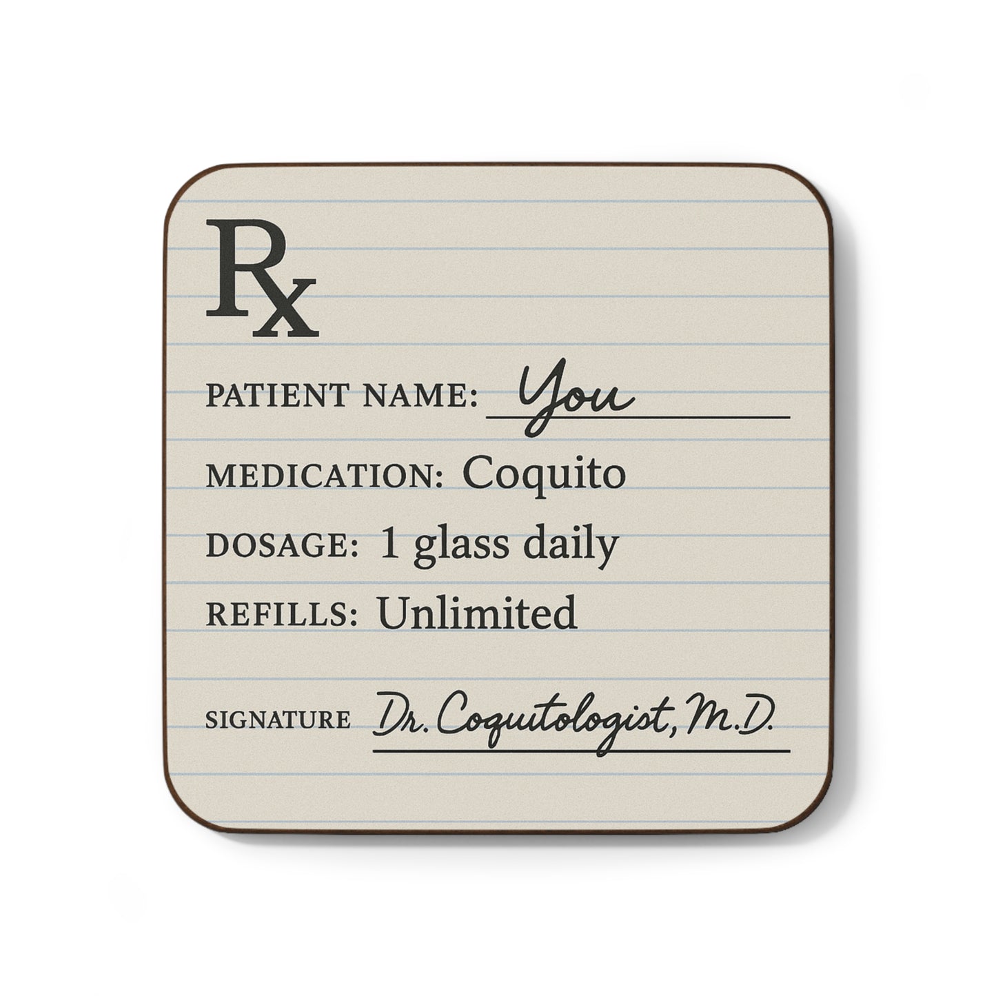 Coquito Prescription – Single Coaster