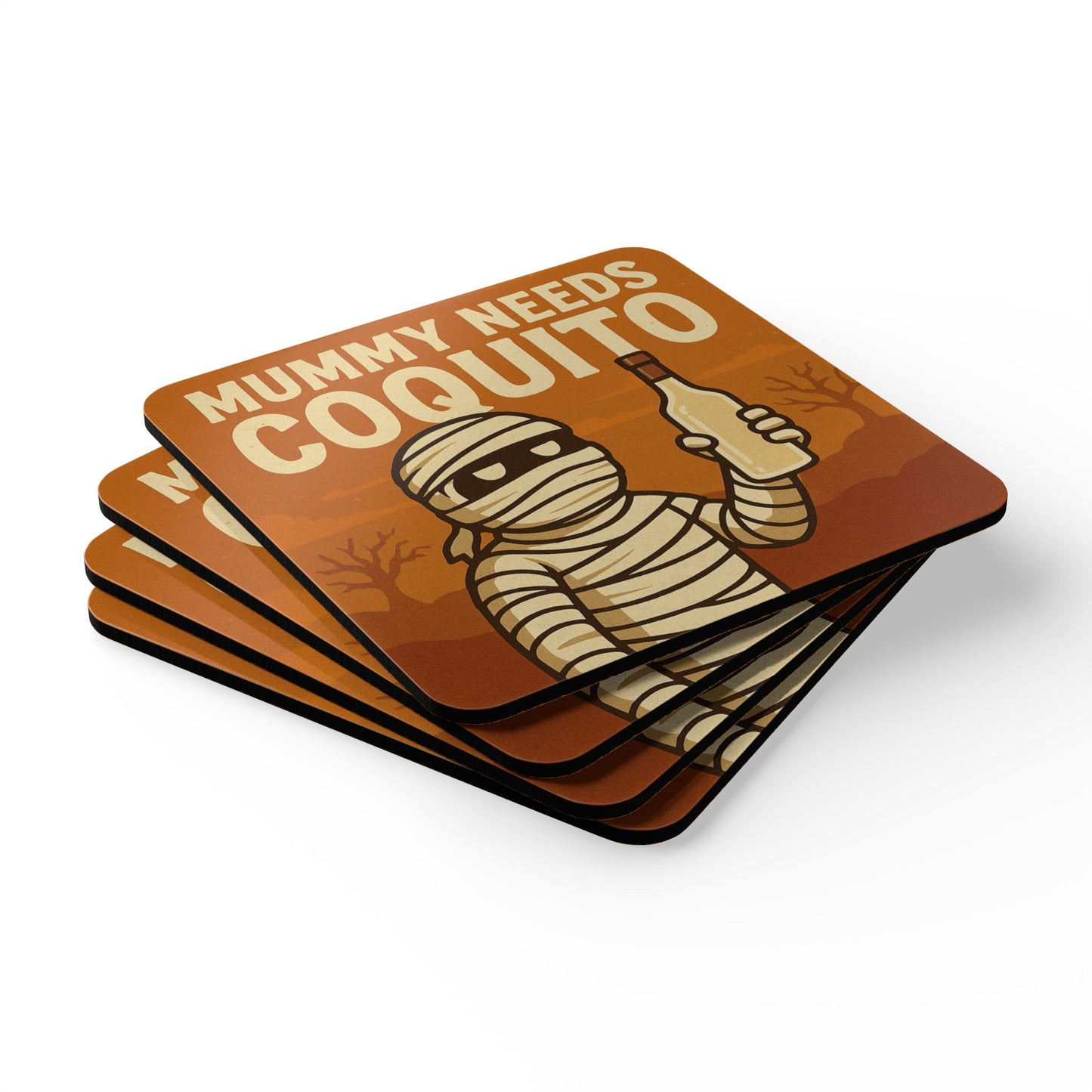 Mummy Needs Coquito โ 4 Piece Coaster Set