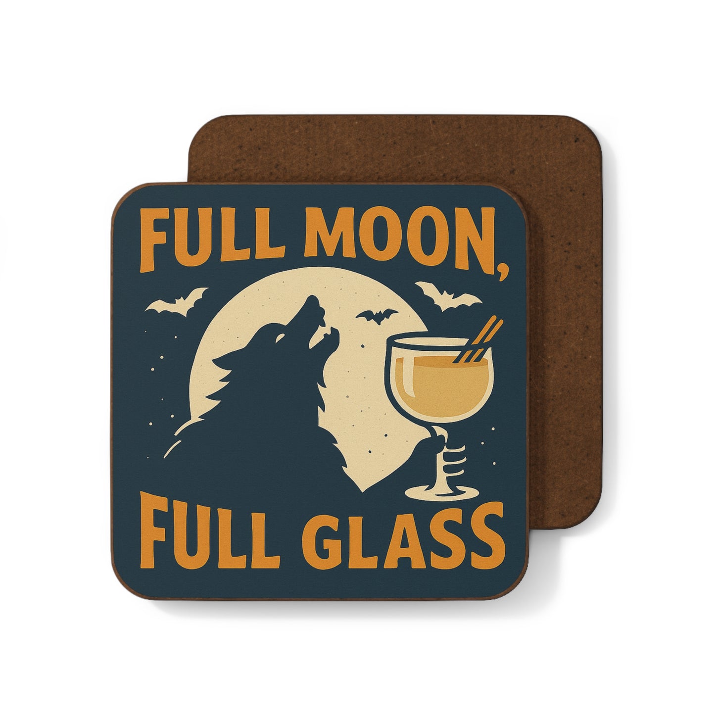 Full Moon, Full Glass – Single Coaster