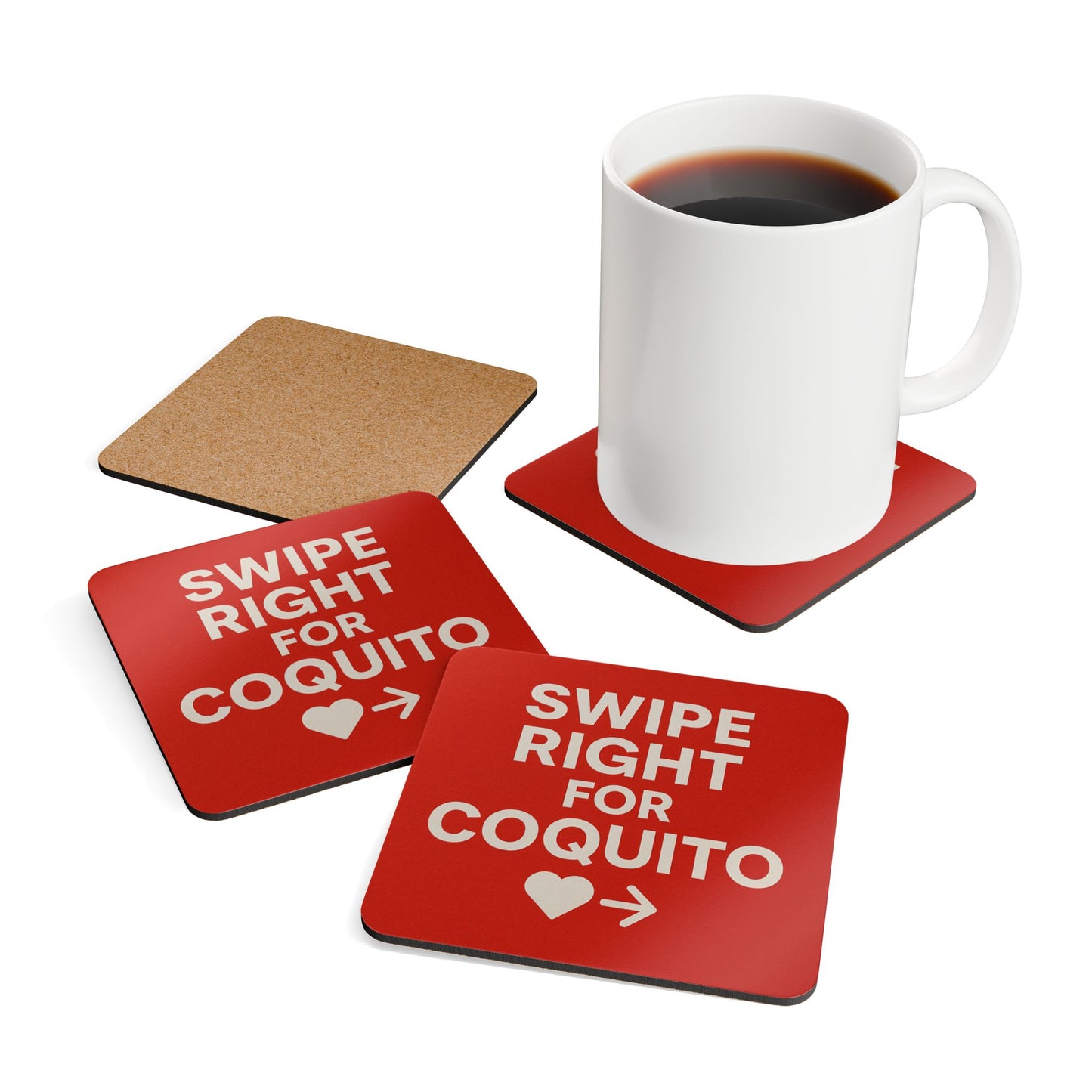 Swipe Right for Coquito – 4 Piece Coaster Set