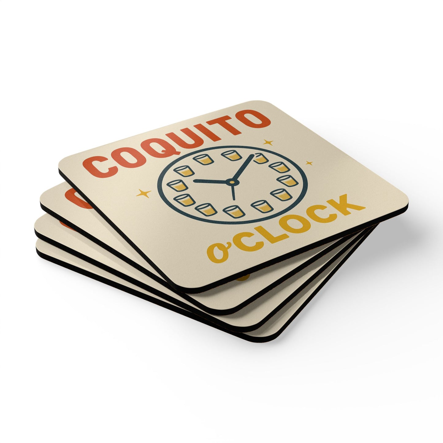 Coquito O’Clock – 4 Piece Coquito Coaster Set