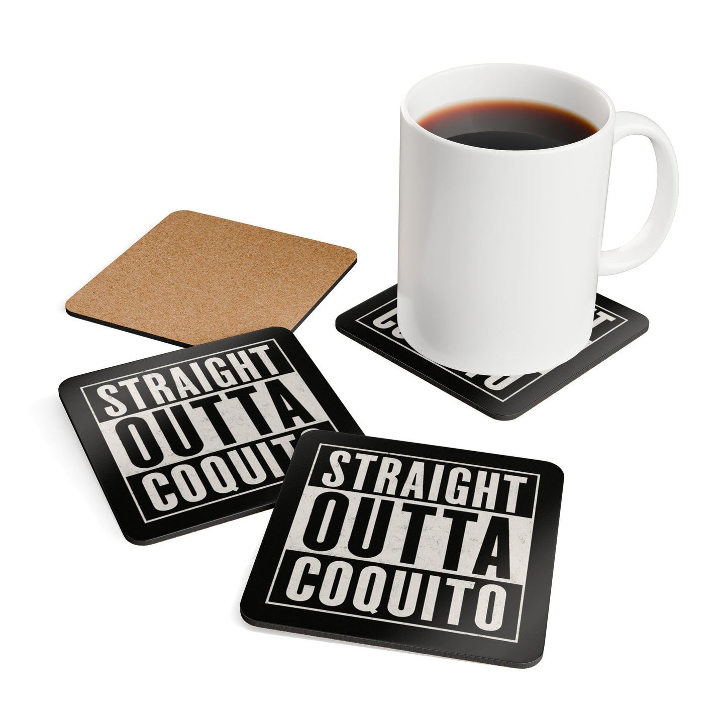 Straight Outta Coquito – Parody 4 Piece Coaster Set