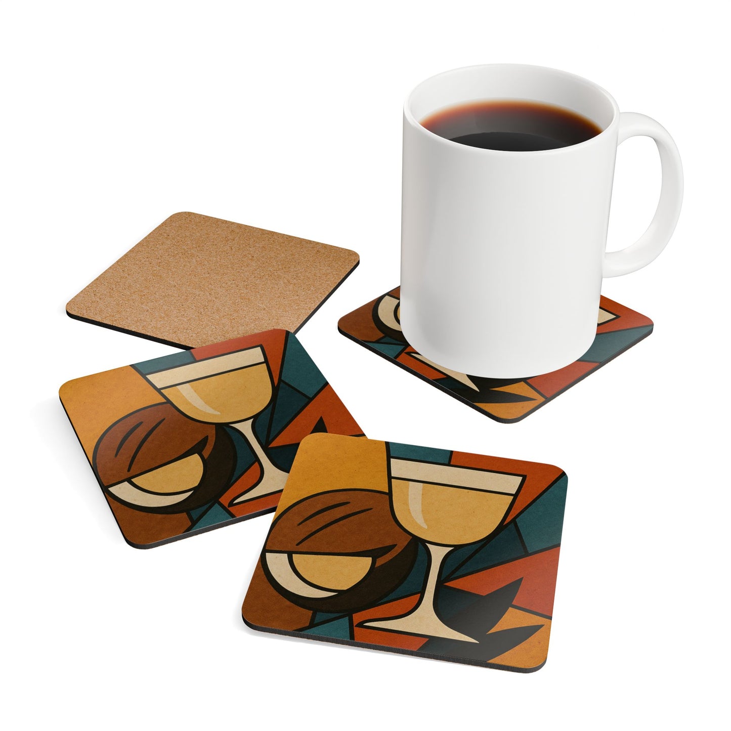 Artistic Coquito ā 4 Piece Coaster Set