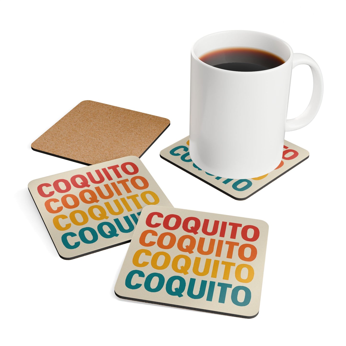 Coquito Stacked – 4 Piece Coaster Set