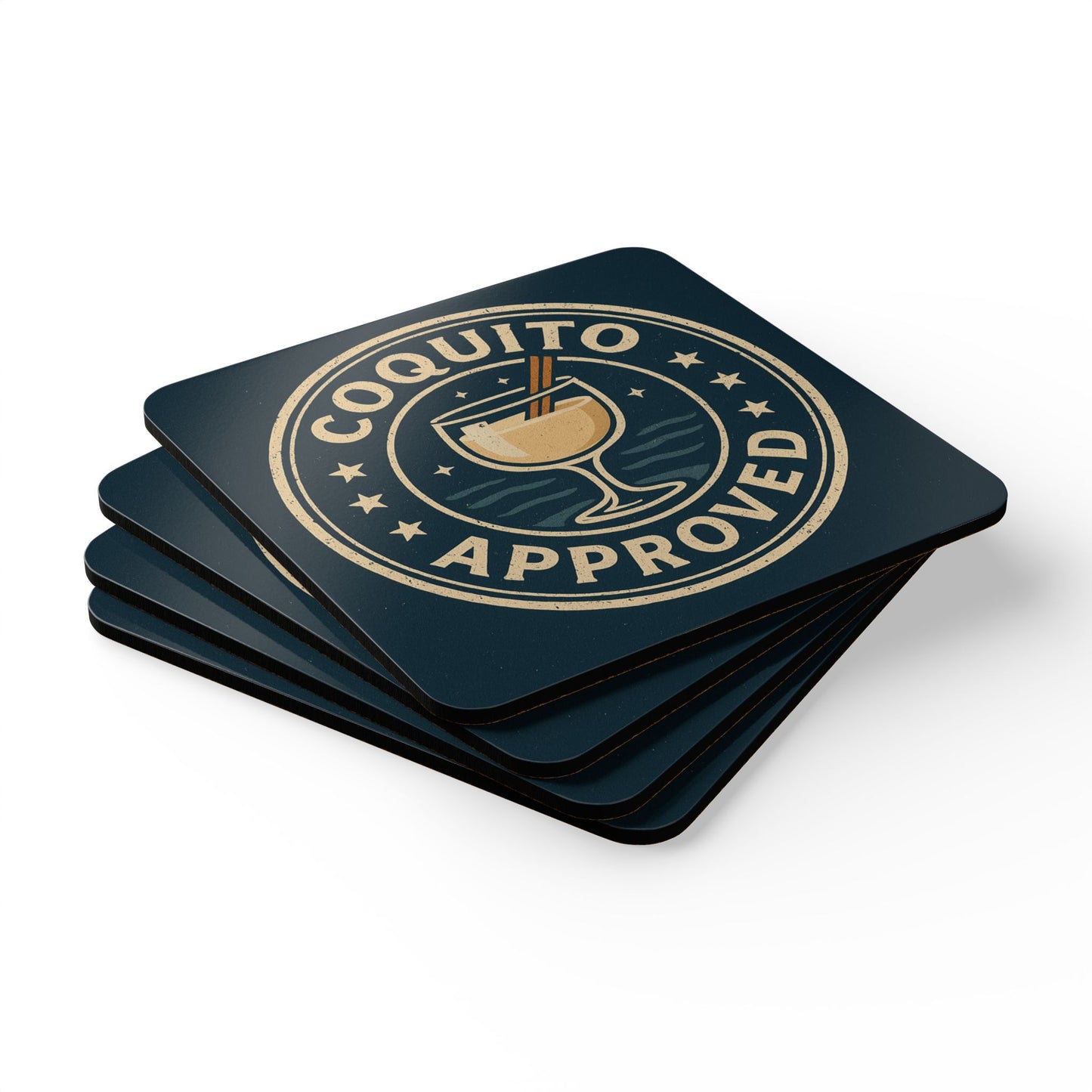 Coquito Approved – 4 Piece Coaster Set
