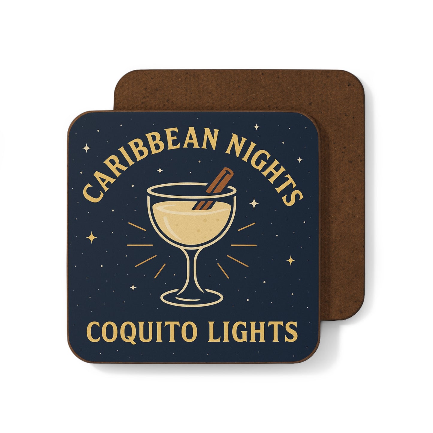 Caribbean Nights, Coquito Lights – Single Coaster