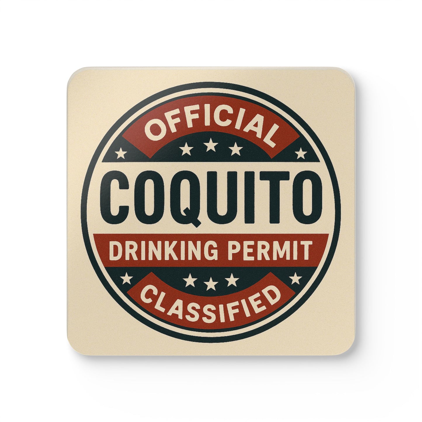 Official Coquito Drinking Permit – 4 Piece Coaster Set (Parody)