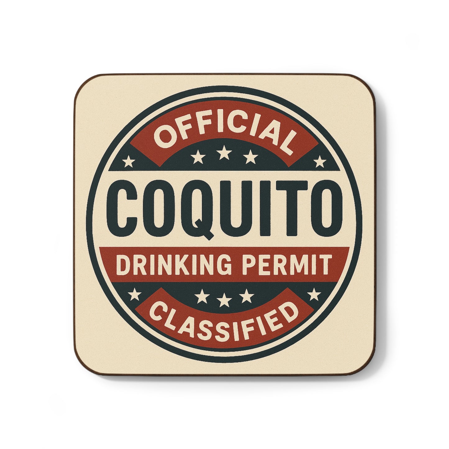 Official Coquito Drinking Permit – Single Coaster (Parody)
