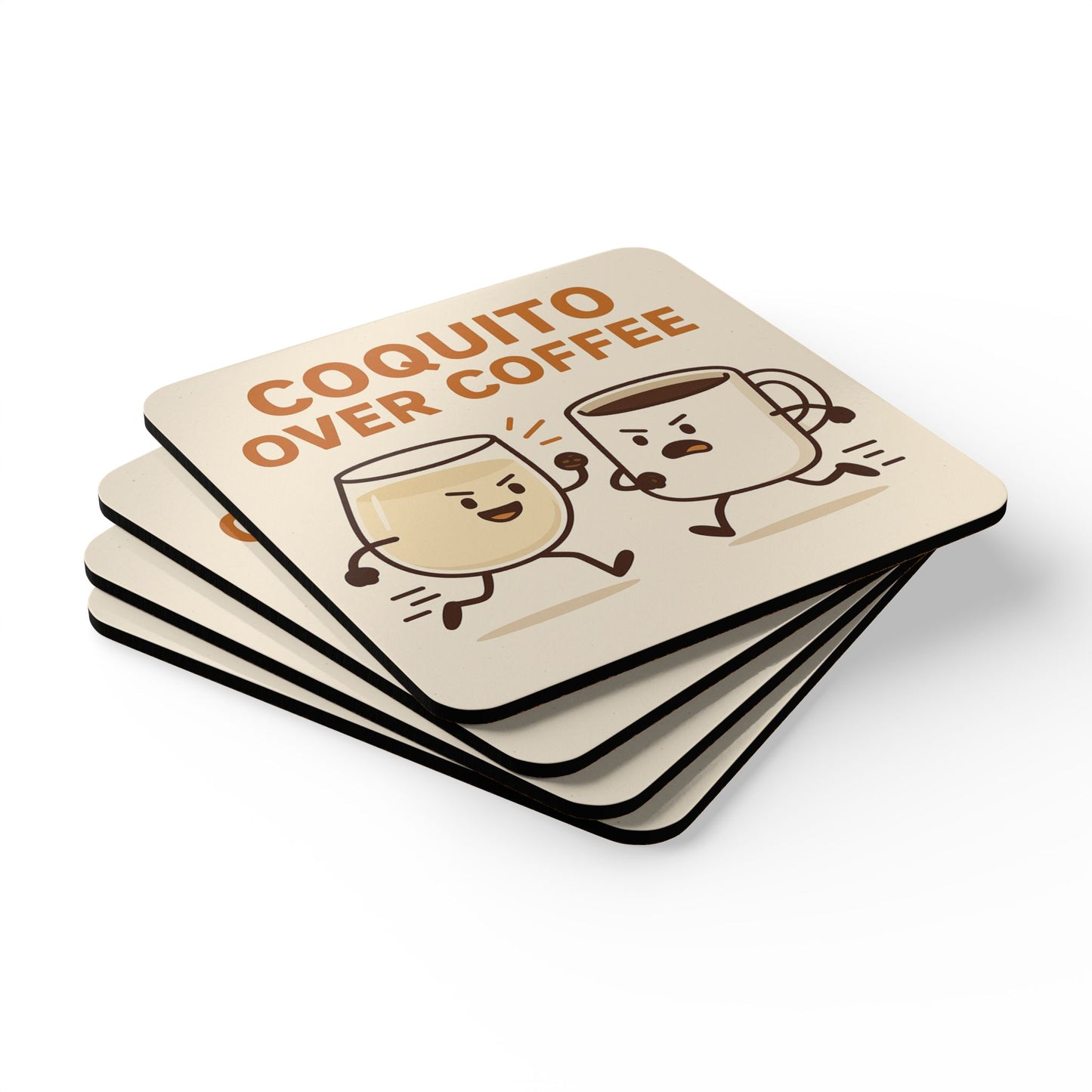 Coquito Over Coffee – 4 Piece Coaster Set