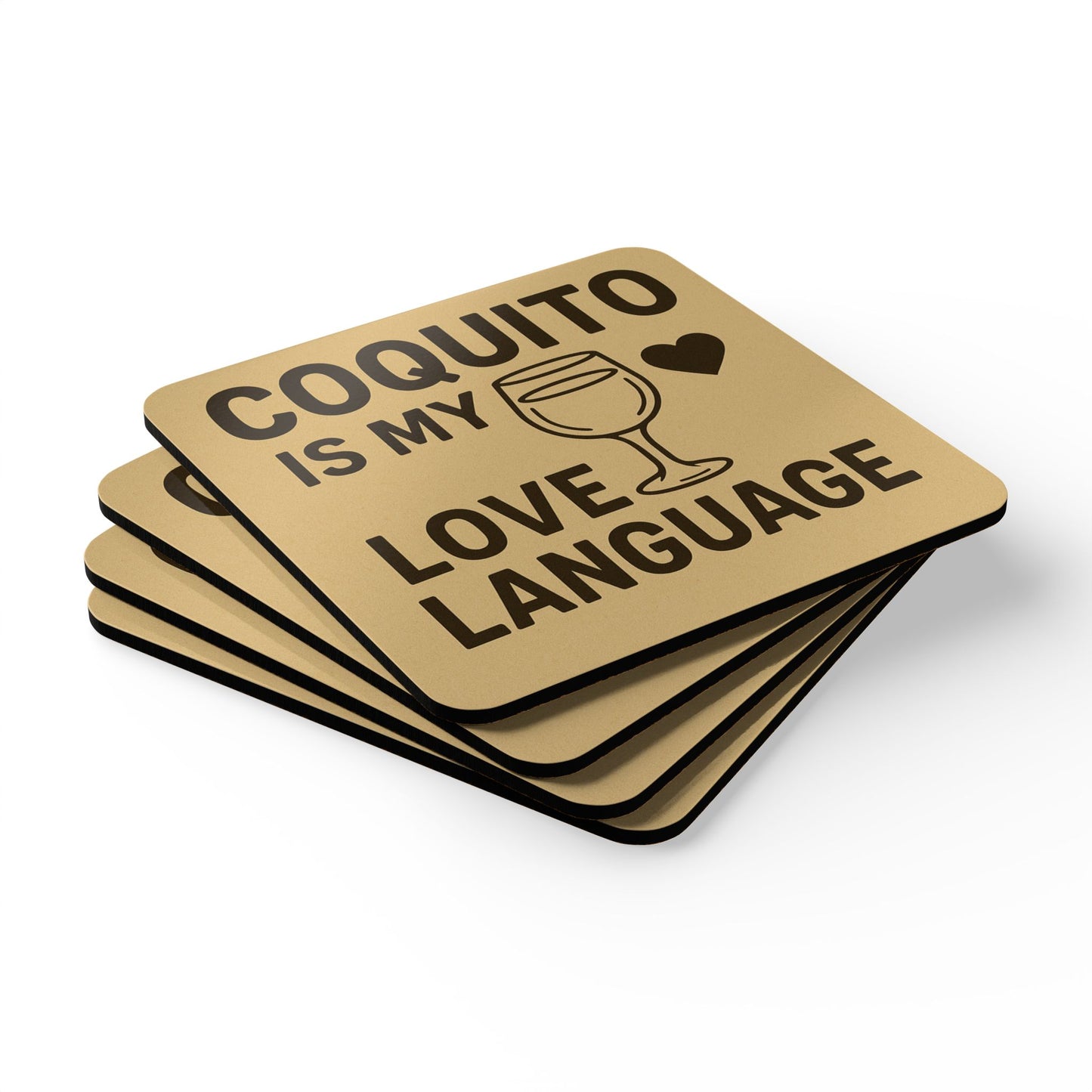 Coquito Is My Love Language – 4 Piece Coaster Set