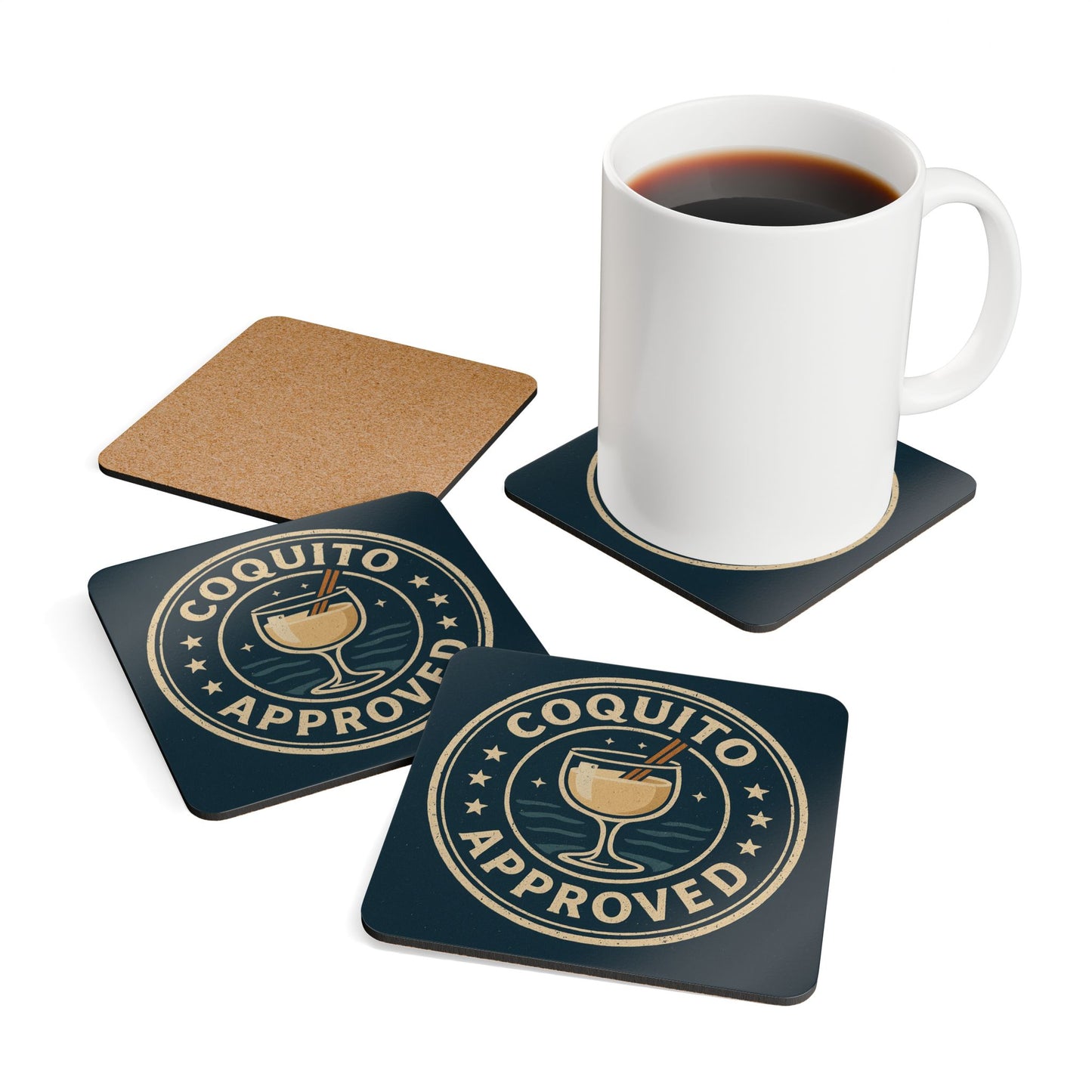 Coquito Approved – 4 Piece Coaster Set