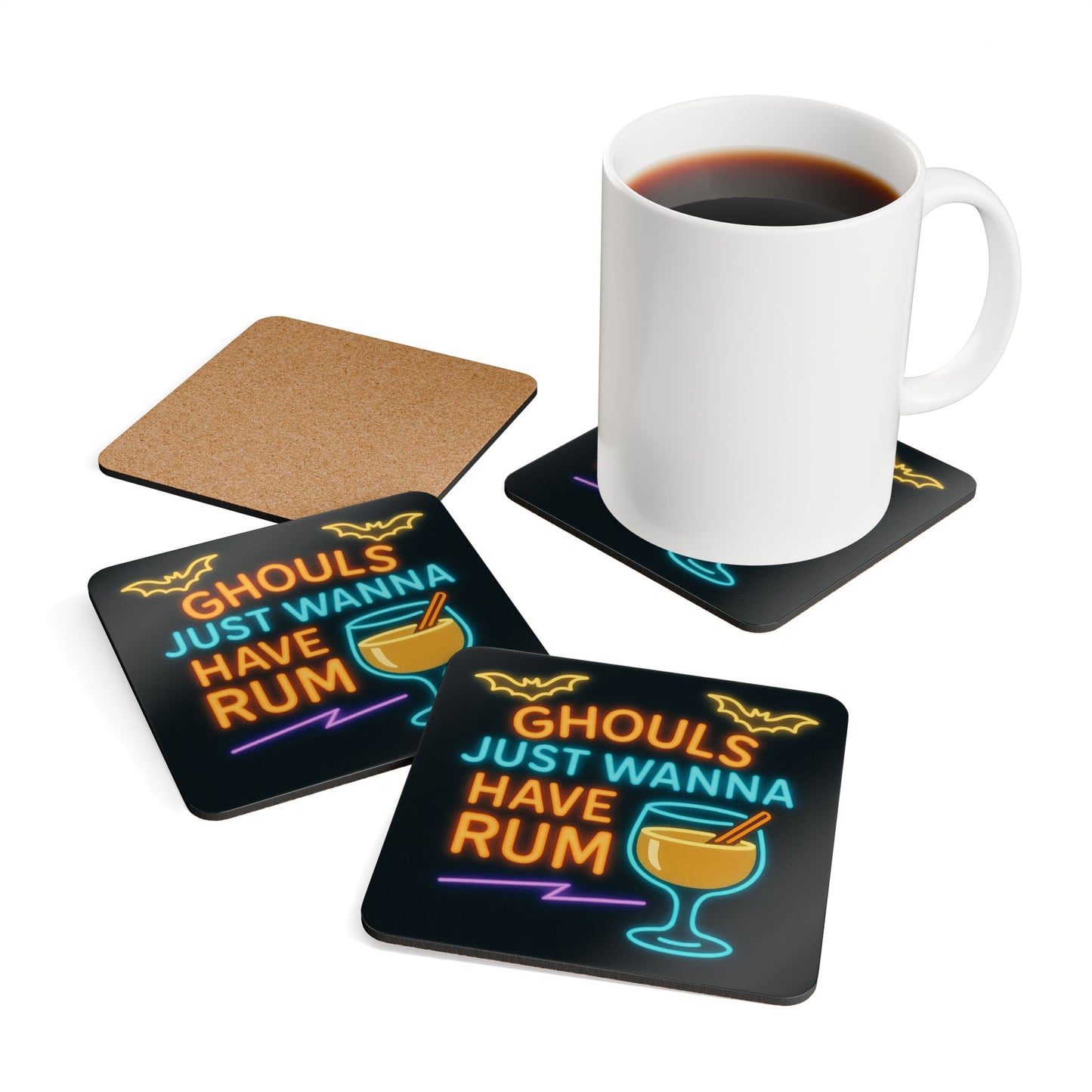 Ghouls Just Wanna Have Rum – 4 Piece Coaster Set