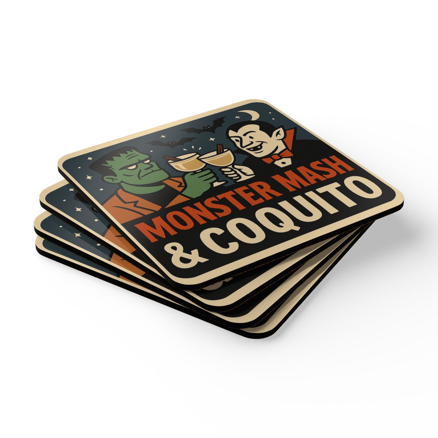 Monster Mash & Coquito โ 4 Piece Coaster Set