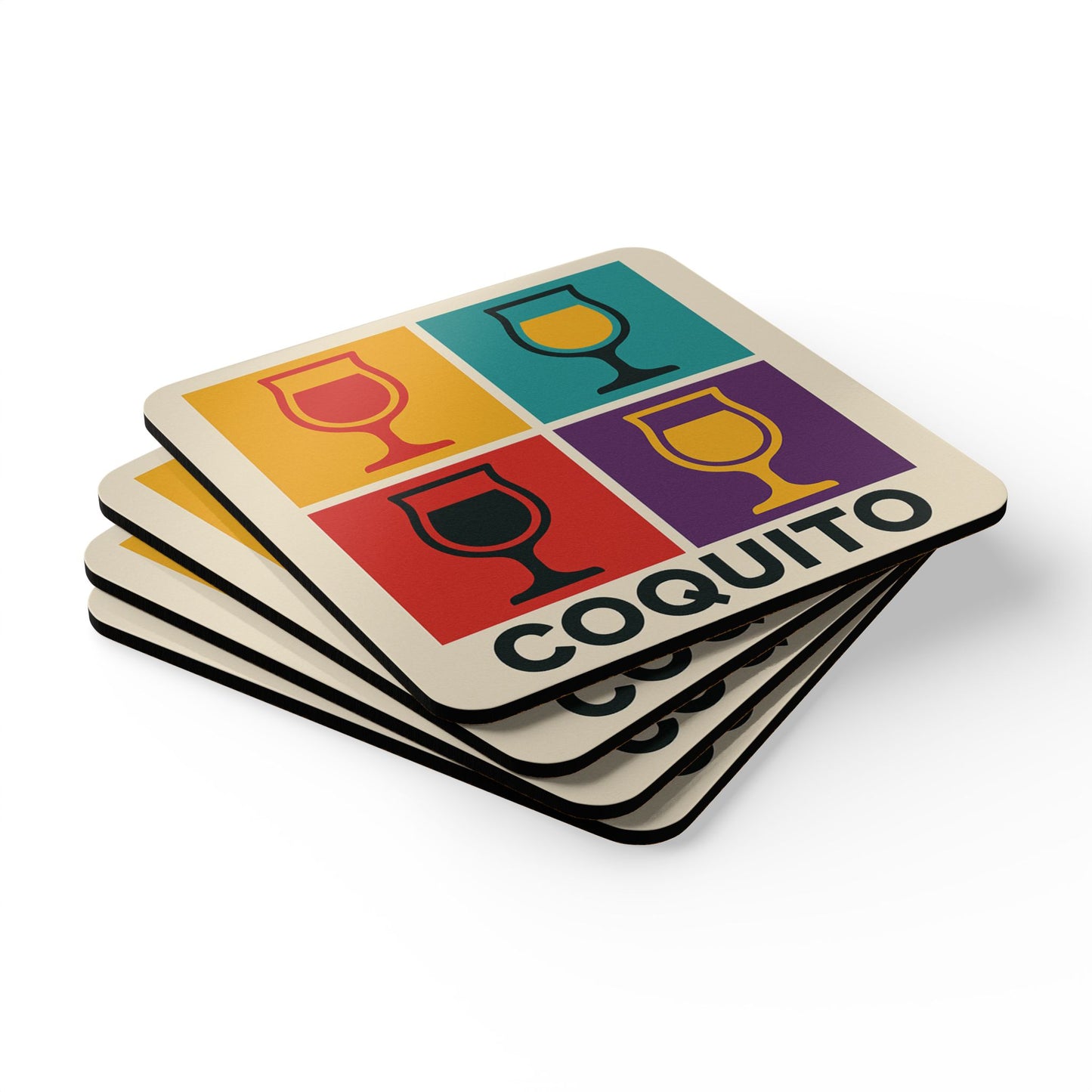 Pop Art Coquito – 4 Piece Coaster Set