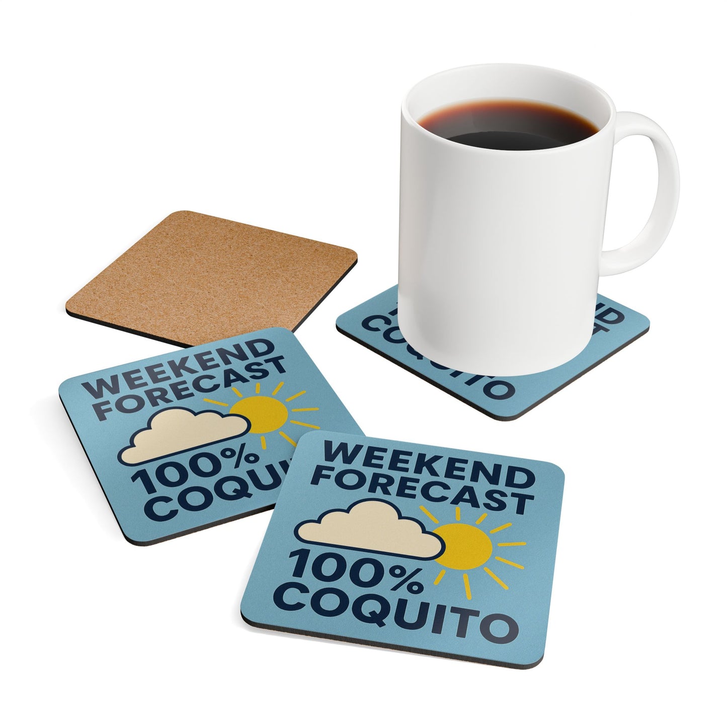 Weekend Forecast – 4 Piece Coquito Coaster Set