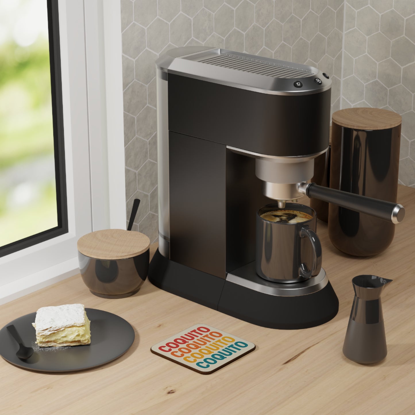 Coquito Stacked – Single Coaster