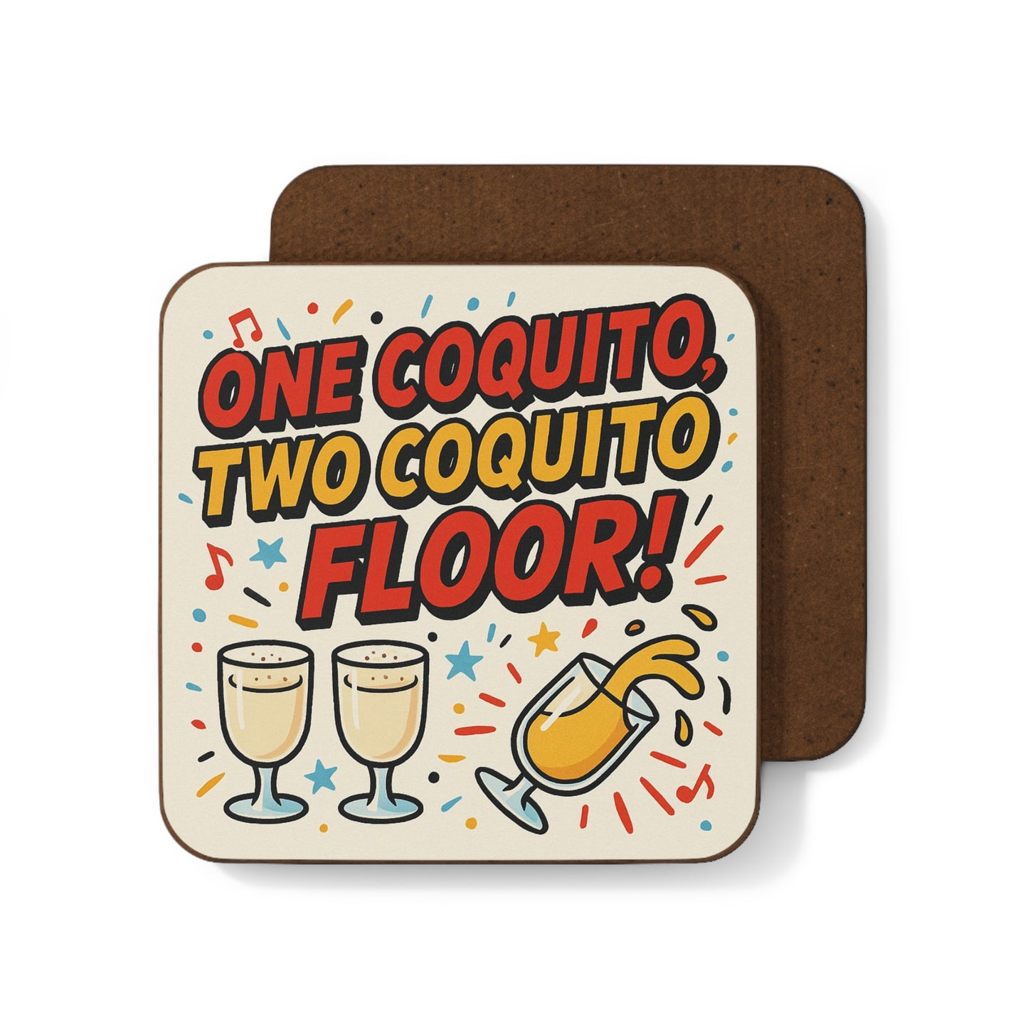 One Coquito, Two Coquito, Floor! – Single Coaster