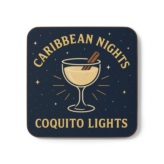 Caribbean Nights, Coquito Lights – Single Coaster