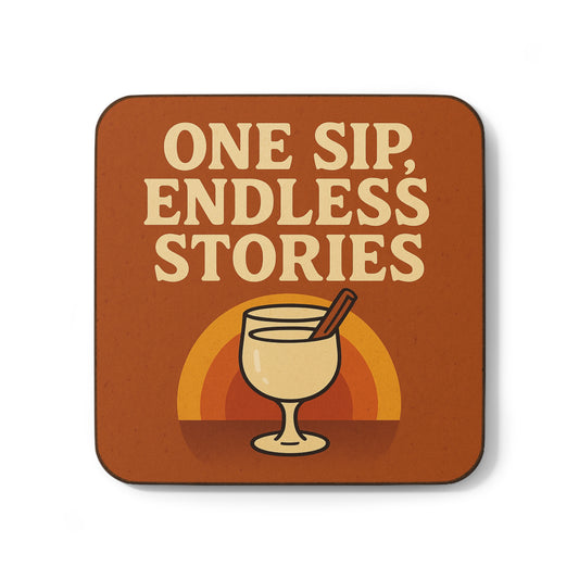 One Sip, Endless Stories – Single Coaster