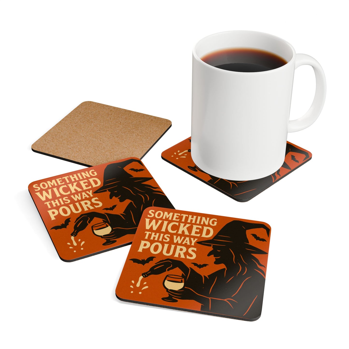 Something Wicked This Way Pours – 4 Piece Coaster Set