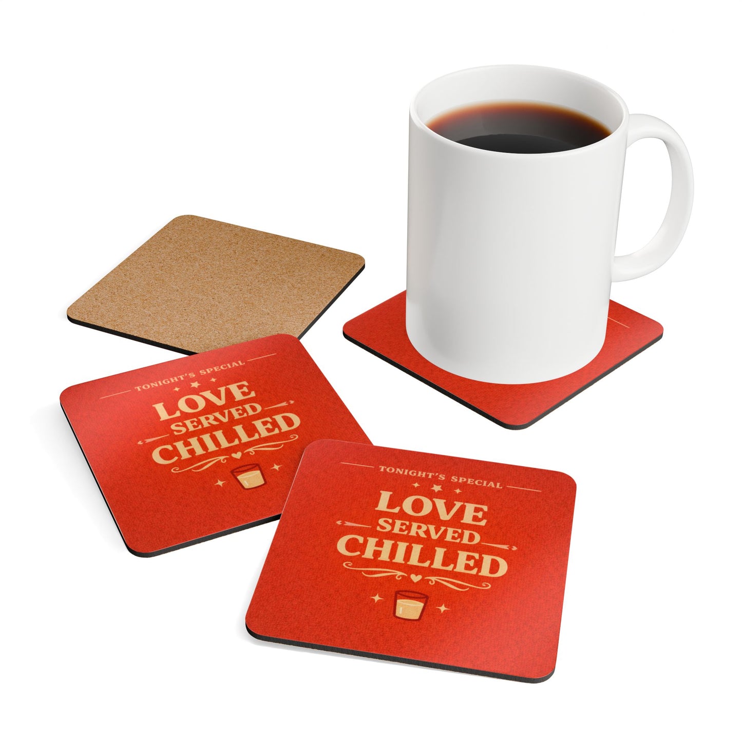 Love Served Chilled (4-Piece Coaster Set)