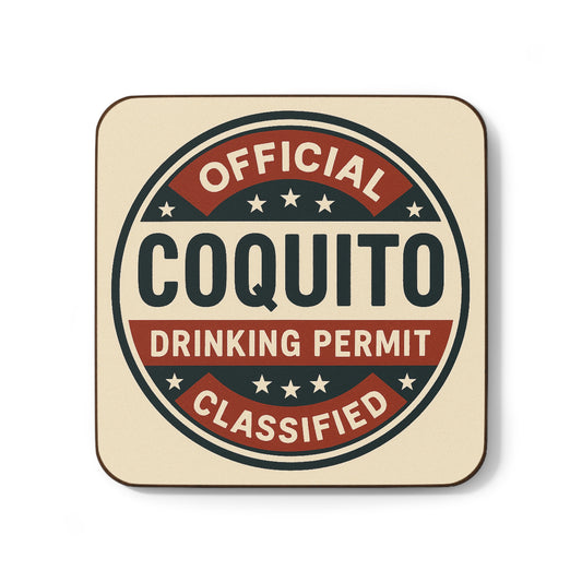 Official Coquito Drinking Permit – Single Coaster (Parody)