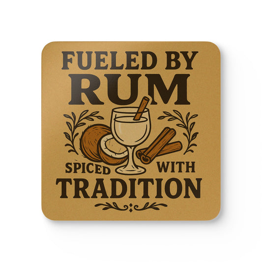 Fueled by Rum, Spiced with Tradition – 4 Piece Coaster Set
