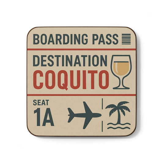 Boarding Pass "Destination Coquito" – Single Coaster