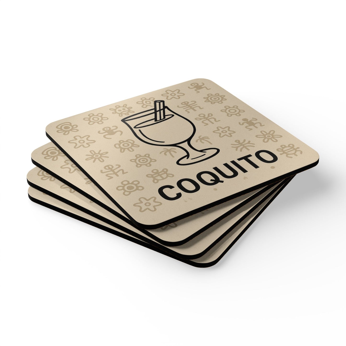 Taino Heritage Coquito – 4 Piece Coaster Set